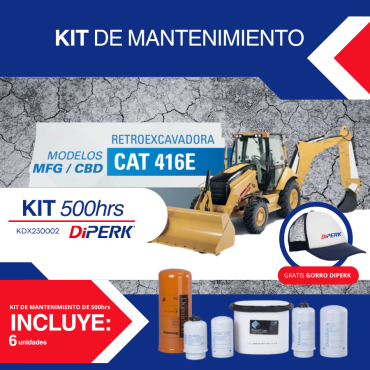 Kit de mantenimiento 500hrs Retroexcavadora CAT 416E / MFG - CBD