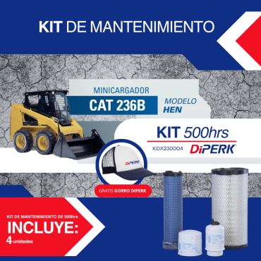 Kit de mantenimiento 500hrs Minicargador CAT 236B / Modelo HEN