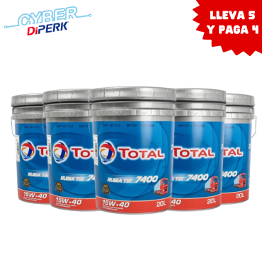 Pack Total Energies Rubia TIR 7400 15w40 20 lts